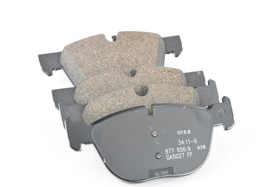 Kit de pastillas de freno sin amianto OEM 34116877653 para BMW F26. Original BMW.