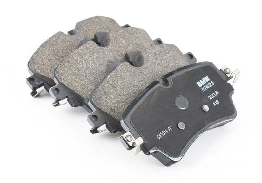 Juego de pastillas de freno delanteras sin amianto OEM 34106874034 para BMW F52, F46, F48, F39. Original BMW.