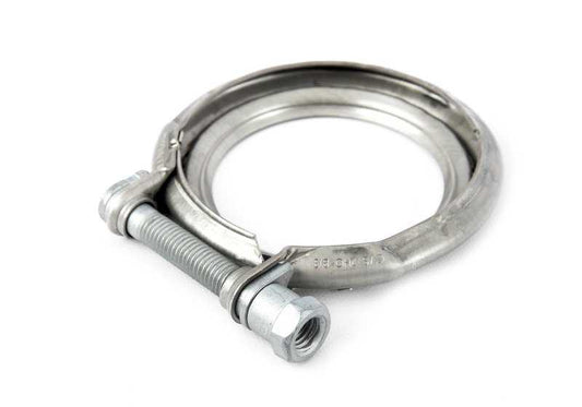 Abrazadera V-Band OEM 18305A04BD6 para BMW F40 (120i, 128ti, M135i xDrive), F52 (120i, 125i) y F70 (116i). Original BMW. Diámetro 70mm. Ideal para sistemas de escape y catalizadores delanteros.