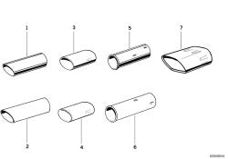 Moldura de escape negra OEM 82119401211 para BMW Serie 3 E36 320i (1991-1999). Original BMW.