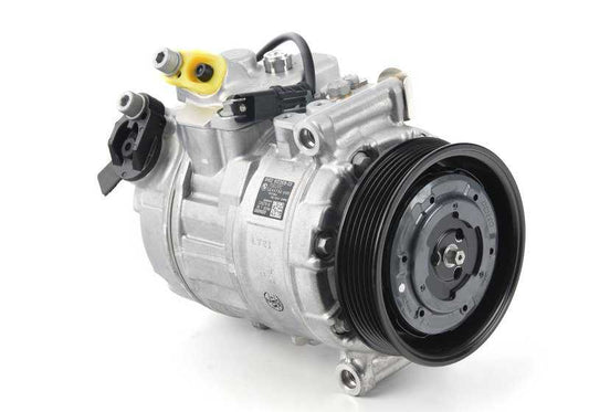 Compresor de aire acondicionado sin embrague OEM 64529122618 para BMW E81, E82, E87, E87N, E88, E90, E90N, E91, E91N, E92, E92N, E93, E93N, E84. Original BMW.