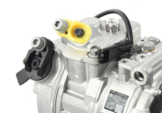 Compresor de aire acondicionado sin embrague OEM 64529122618 para BMW E81, E82, E87, E87N, E88, E90, E90N, E91, E91N, E92, E92N, E93, E93N, E84. Original BMW.