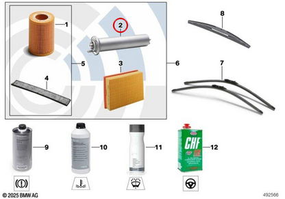 Filtro carburante OEM 13327794549 per BMW Serie 3 E46 318d, 320Cd. BMW originale.