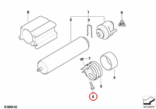 Parafuso Torx com arruela OEM 13327795071 para BMW E60, E61, E63, E64. BMW genuíno.