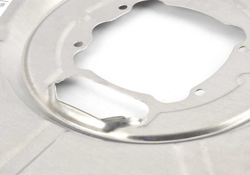 OEM 34216764899 9 Folha de proteção do freio traseiro para BMW E61 520d. Compatível com modelos com o motor M47 e N47, manual e automático. BMW original.