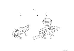 OEM 82279405745 Front and Rear Drink Holder Set for BMW 5 Series E39 (520i) and More. Genuine BMW.