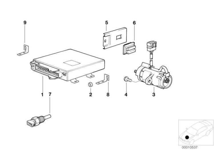 Mecanismo de mando EML OEM 12711729746 para BMW Serie 8 E31 (850Ci). Original BMW.