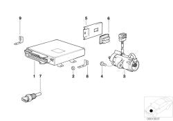 Accelerator pedal potentiometer OEM 12721747630 for BMW 7 Series E32, 8 Series E31. Genuine BMW.