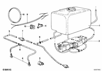 Depósito de líquidos para BMW E21, E12 (OEM 61671356191). Original BMW