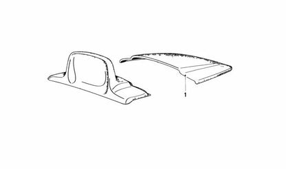 Tapa derecha de reposacabezas OEM 51461875536 para BMW E24. Pieza original BMW.