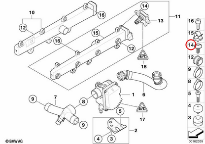 Parafuso para BMW E90, E92, E93, E90N, E92N, E93N (OEM 13417838438). BMW genuíno