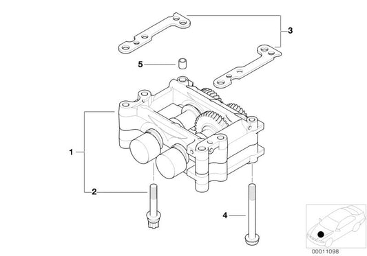 Tornillo Torx M8x56 OEM 11271433607 para BMW E36, E46. Pieza original BMW, utilizado en el montaje del alojamiento de ejes de equilibrado. Ideal para mantenimiento y reparación con recambio original garantizado.