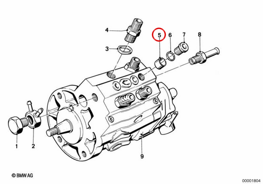 OEM suction valve 13511257554 for BMW E12. Original BMW.