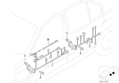 Juego de cables lado conductor OEM 61128372251 para BMW Serie 5 E39 520i, 523i... y más. Original BMW.
