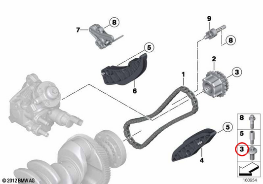 Vite ASA OEM 13527800395 per BMW E81, E82, E87, E88, F20, F21, F40, F70, F22, F23, F44, F45, F46, G42, U06, E90, E91, E92, E93, F30, F31, F34, G20, G21, G28, F32, F33, F36, G22, G23, G26, E60, E61, F07, F10, F11, G30, G31, G60, G61, F06, F12, F1