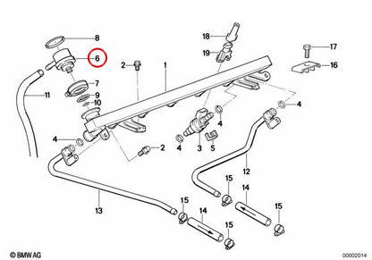 RÉGULATEUR DE PRESSION DE CARBURANT OEM 13531715685 pour BMW E36, E34, E32, E31. BMW d'origine.