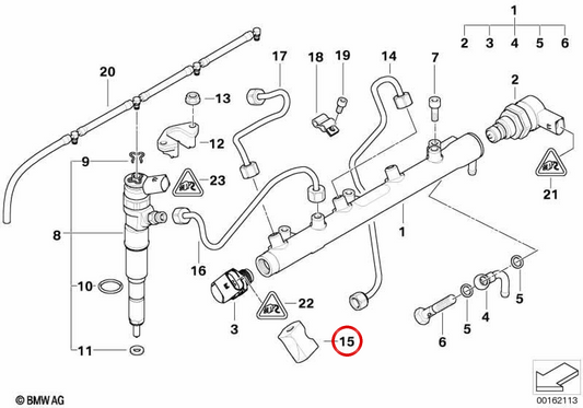 Support en caoutchouc OEM 1353248576 pour BMW E87, E46, E90, E91, E92, E93, E39, E60, E61, E63, E64, E38, E65, E66, E83, E53, E70, E71. BMW d'origine.