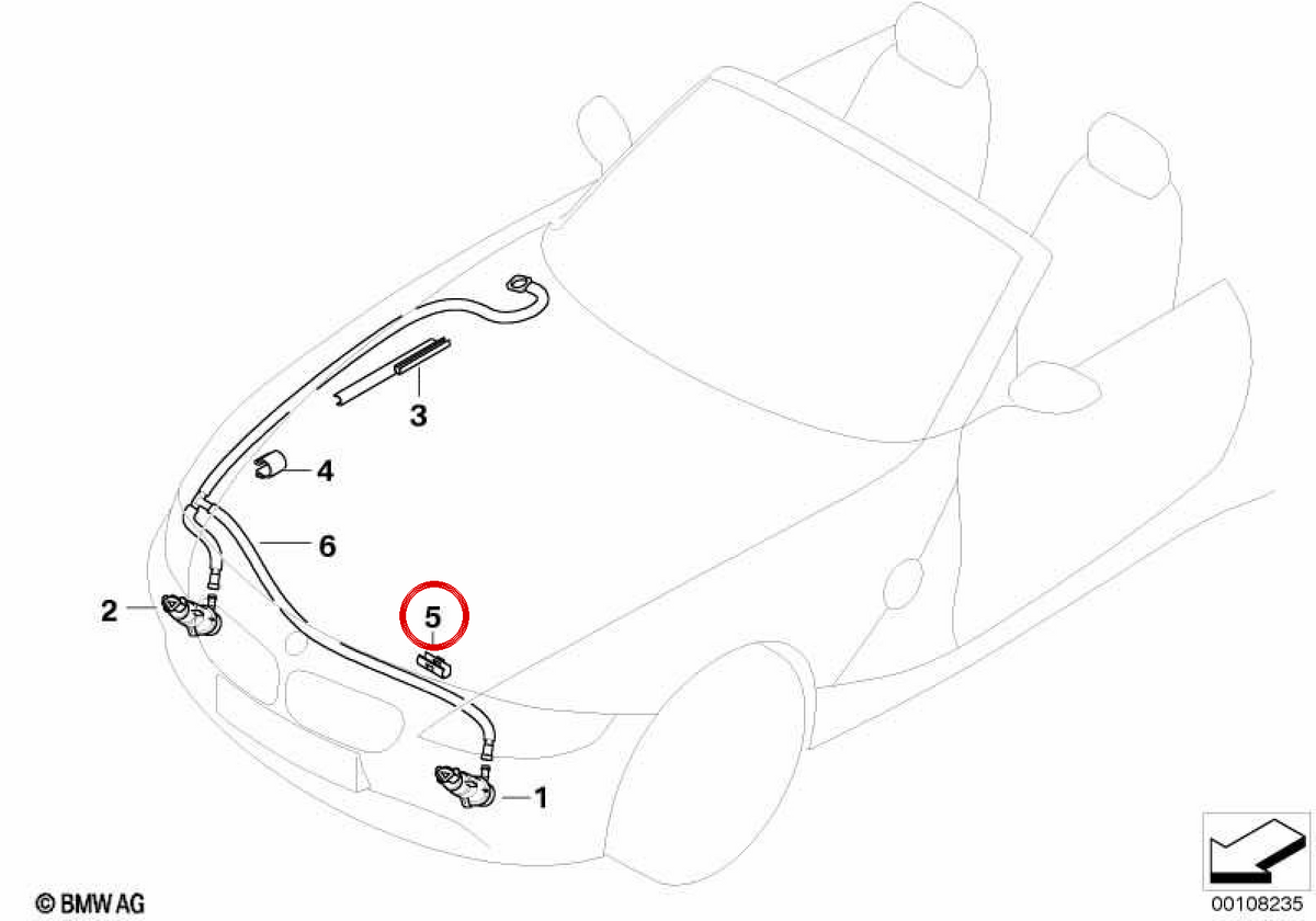 OEM hose support 13537693718 for BMW E89. Original BMW.