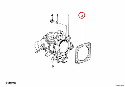 Junta sin amianto OEM 13541270894 para BMW E28, E34, E24, E23, E32. Original BMW.