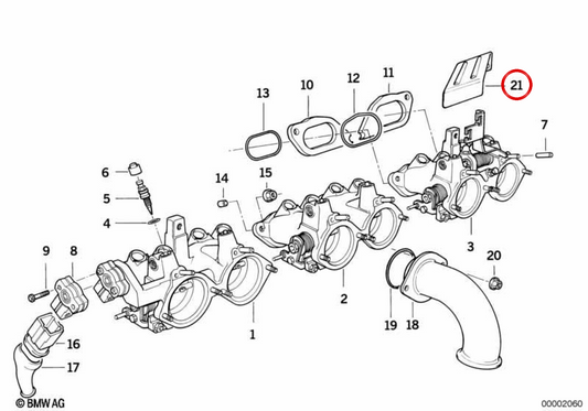 Tampa (Abdeckung) OEM 13541402653 para BMW E36. BMW genuíno.