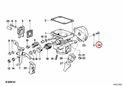 Vis du cylindre OEM 13541705562 pour BMW E30, E36, E28, E34, E24, E23, E32. BMW d'origine.