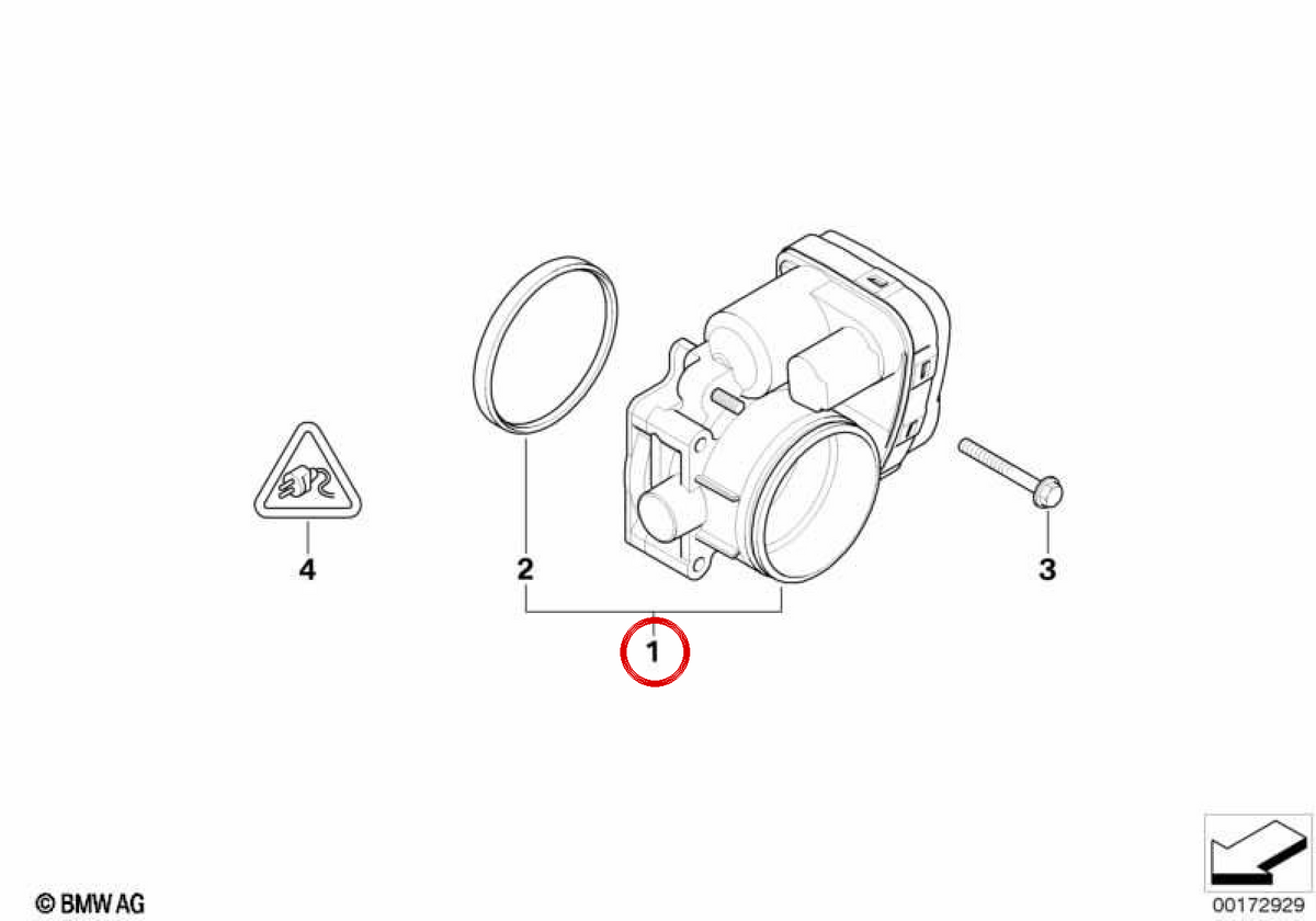 Corps de papillon OEM 13547502445 pour BMW E36, E46, E39, E60, E65, E66, E83, E53, Z3, E85. BMW d'origine.