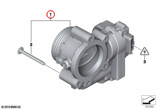 OEM-Absperrklappe 13548624190 für MINI R56, R56 LCI, Clubman R55, Cabrio R57, Coupé R58, Roadster R59, Countryman R60, Paceman R61. Originaler MINI.