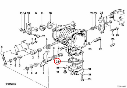 Junta sin amianto OEM 13549065690 para BMW E24, E23. Original BMW.