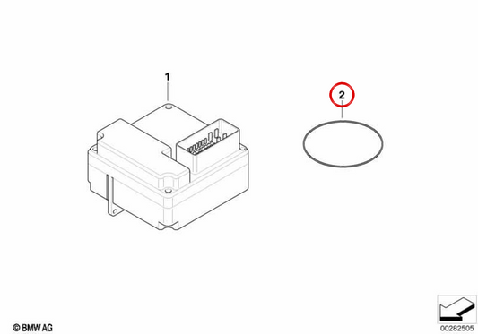 Anello O 70x4 OEM 13612343576 per motociclette BMW F 650 GS, F 650 GS Dakar e F 650 CS. Originale BMW Motorrad
