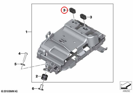 Caoutchouc de découplage OEM 13617717847 pour BMW Motorrad S 1000 R, S 1000 RR, M 1000 RR, M 1000 R. BMW Motorrad d'origine.