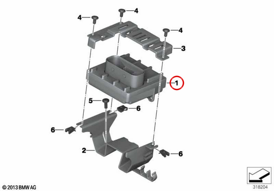 Unidade de comando BMS-E OEM 13618535856 para motos BMW C 600 Sport, C 650 GT, G 650 GS, G 650 GS Sertão. Original BMW Motorrad