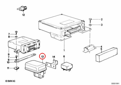 OEM switch 13621289527 for BMW E28, E24, E23. Original BMW.