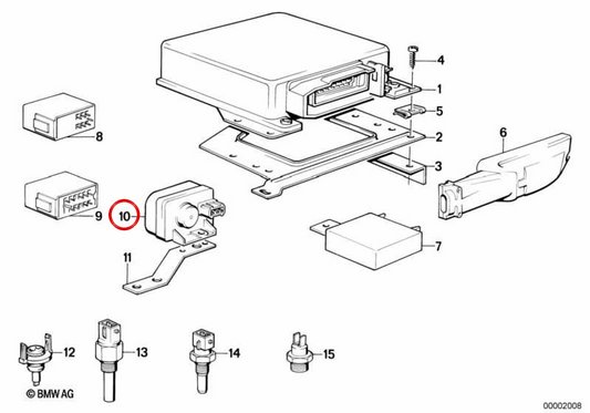 Resistor de referencia OEM 13621711338 para BMW E30. Original BMW.