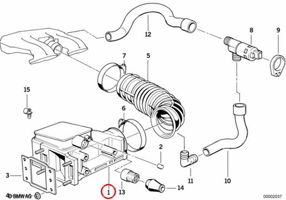 OEM Caudalimeter 13621734653 per BMW E30, E36. BMW originale.