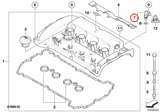 Sensor de árvore de cames OEM 13627588095 para MINI R56, R56 LCI, Clubman R55, Cabrio R57, Coupe R58, Roadster R59, Countryman R60, Paceman R61... e muito mais. MINI originais.