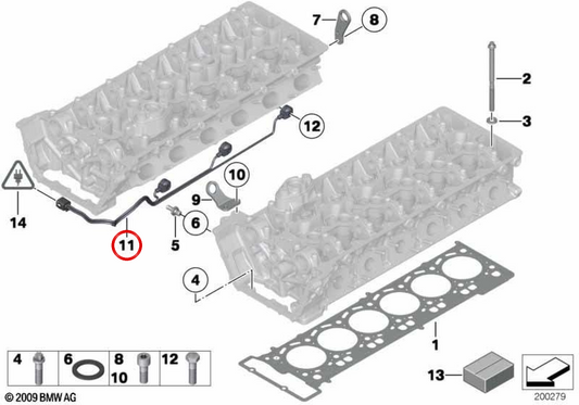 OEM -Detonationssensor 13627591662 für BMW F01, F02, F10, F11, F12, F13, F18, F25, F26, F30, F31, F34, F35, F80, E70, E71, E72. Original BMW.