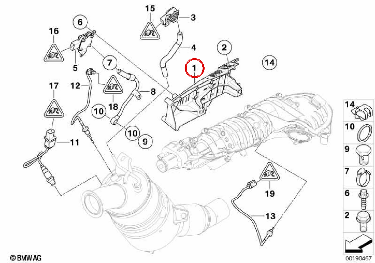 OEM -Zulassungsdrucksensor 13627812296 für BMW E81, E82, E87, E88, E84. Original BMW.