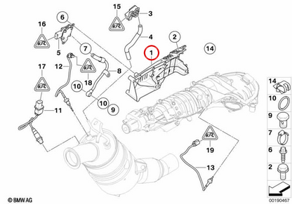 OEM -Zulassungsdrucksensor 13627812296 für BMW E81, E82, E87, E88, E84. Original BMW.