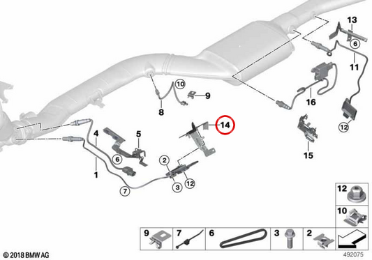 SENSOR SENSOR SUPPORT NOX OEM 13628514729 FOR BMW E70, E71, F15, F16. Original BMW.