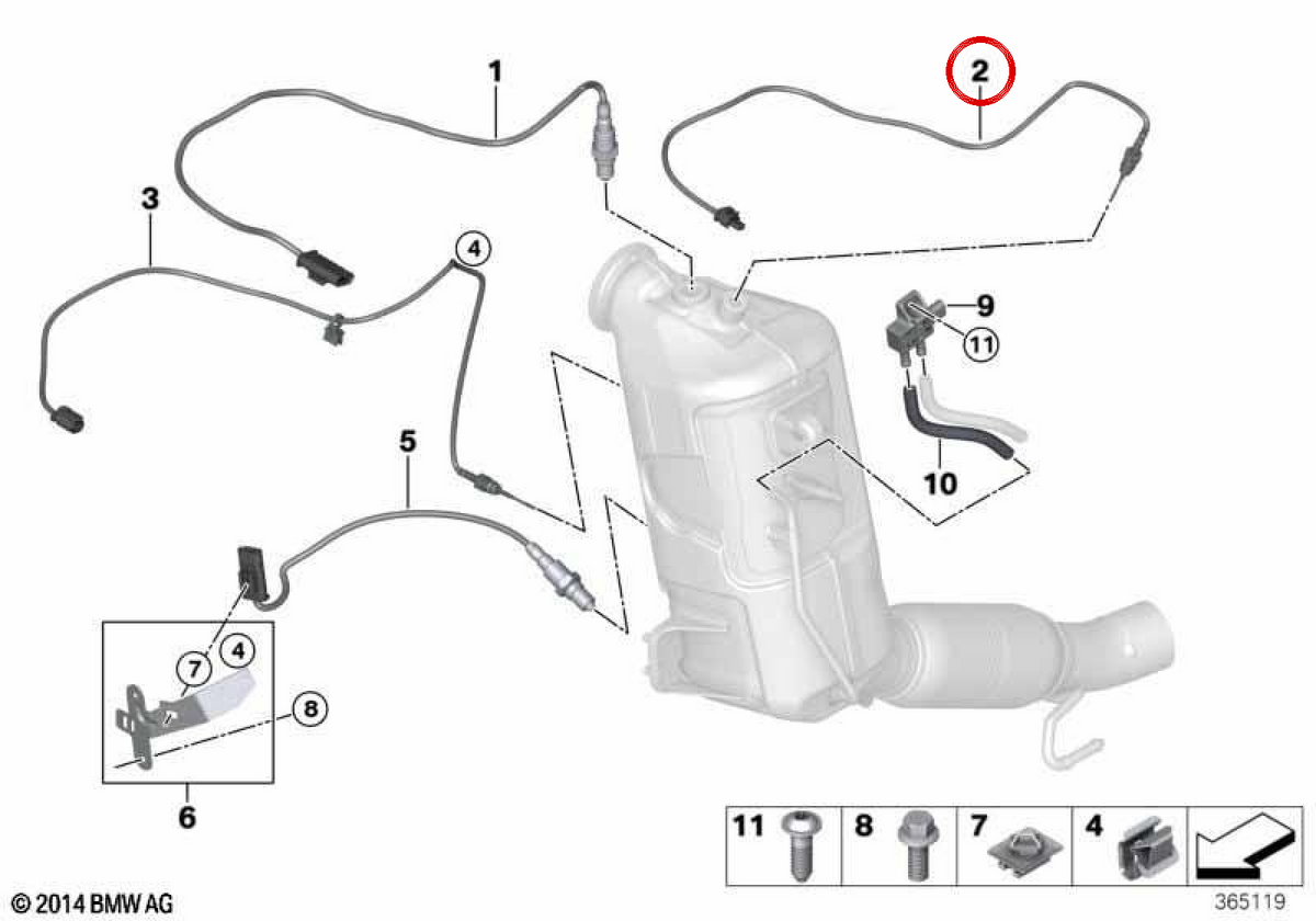 PALPADOR GASES EXHAUST OEM 13628589815 FOR BMW F40, F44, F45, F46, X1 F48, X2 F39 and MINI F54, F55, F56, F57, F60 ... and more. Original BMW and Mini.