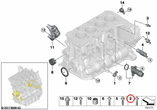 OEM 13629907870 Hexalobular Head Screw for BMW F20, F21, F40, F52, F70, F22, F23, F44, F45, F46, G42, U06, G87, F30, F31, F34, F35, G20, G21, G28, G80, G81, F32, F33, F36, G22, G23, G26, G82, G83, G30, G31, G38, G60, G61, G68, G32, G11, G12,