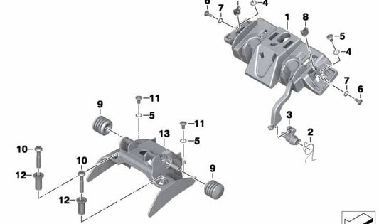 Seita Inclusão OEM 52538533759 Para motocicletas BMW R1200R, R1250R, R1200RS, R1250RS. BMW Motorrad original.