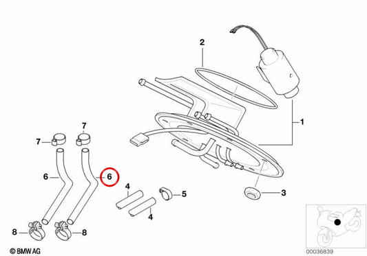 Filtro de aire OEM 13711342368 para BMW Motorrad R 850 C, R 1200 C, R 1200 CL... y más. Original BMW Motorrad.