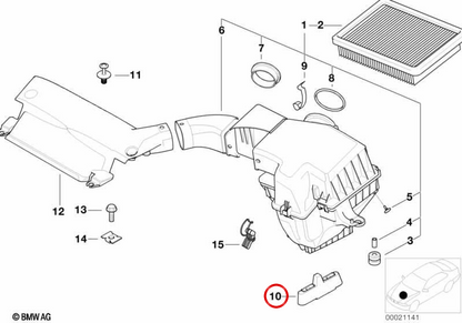 Filtro dell'aria OEM 13711436347 per BMW E46. BMW originale.