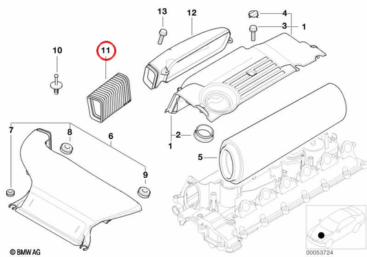 OEM 13712249881 Dust Boot for BMW E46 (Fits all E46 models). Genuine BMW product.
