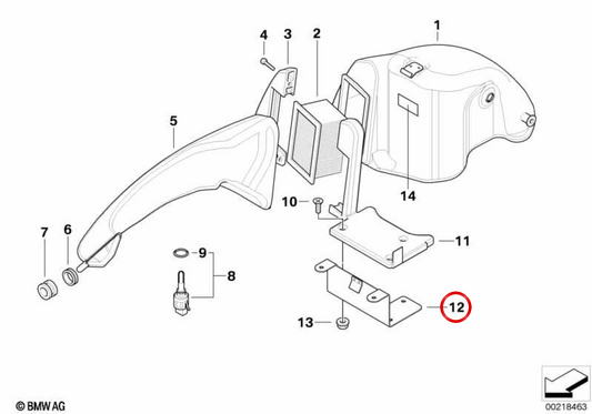 OEM Batteriehalter 13712343567 für BMW F 650 GS, F 650 GS Dakar, G 650 GS, G 650 GS Sertão Motorräder. Original BMW Motorrad.