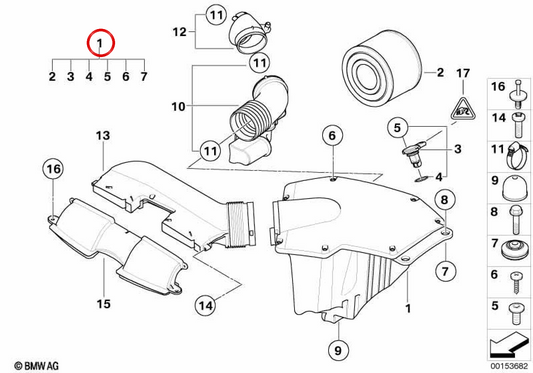 OEM -Zulassung Schalldämpfer 13717579119 für BMW E90, E91, E92, E93. Original BMW.