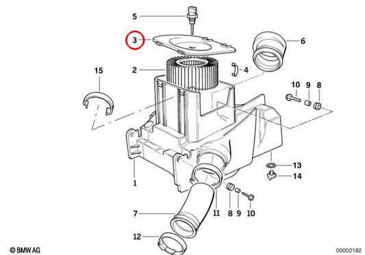 Coperchio di aspirazione e filtro OEM 13717655663 per moto BMW R1100GS, R1150GS, R850R, R1100RT... e altro ancora. BMW Motorrad originale.