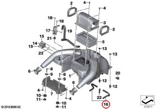 OEM 13717716027 Leerlaufregler-Schlauchset für BMW F 700 GS, F 650 GS, F 800 GS, F 800 GS Adventure Motorräder. Original BMW Motorrad.