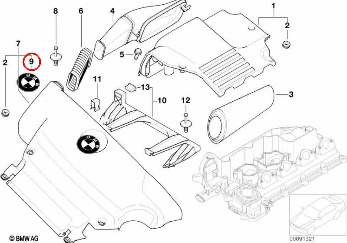 82 mm Emblème avant OEM 1371778599 pour BMW 3 E46 (320D) 1998-2001 ... et plus encore. BMW d'origine.